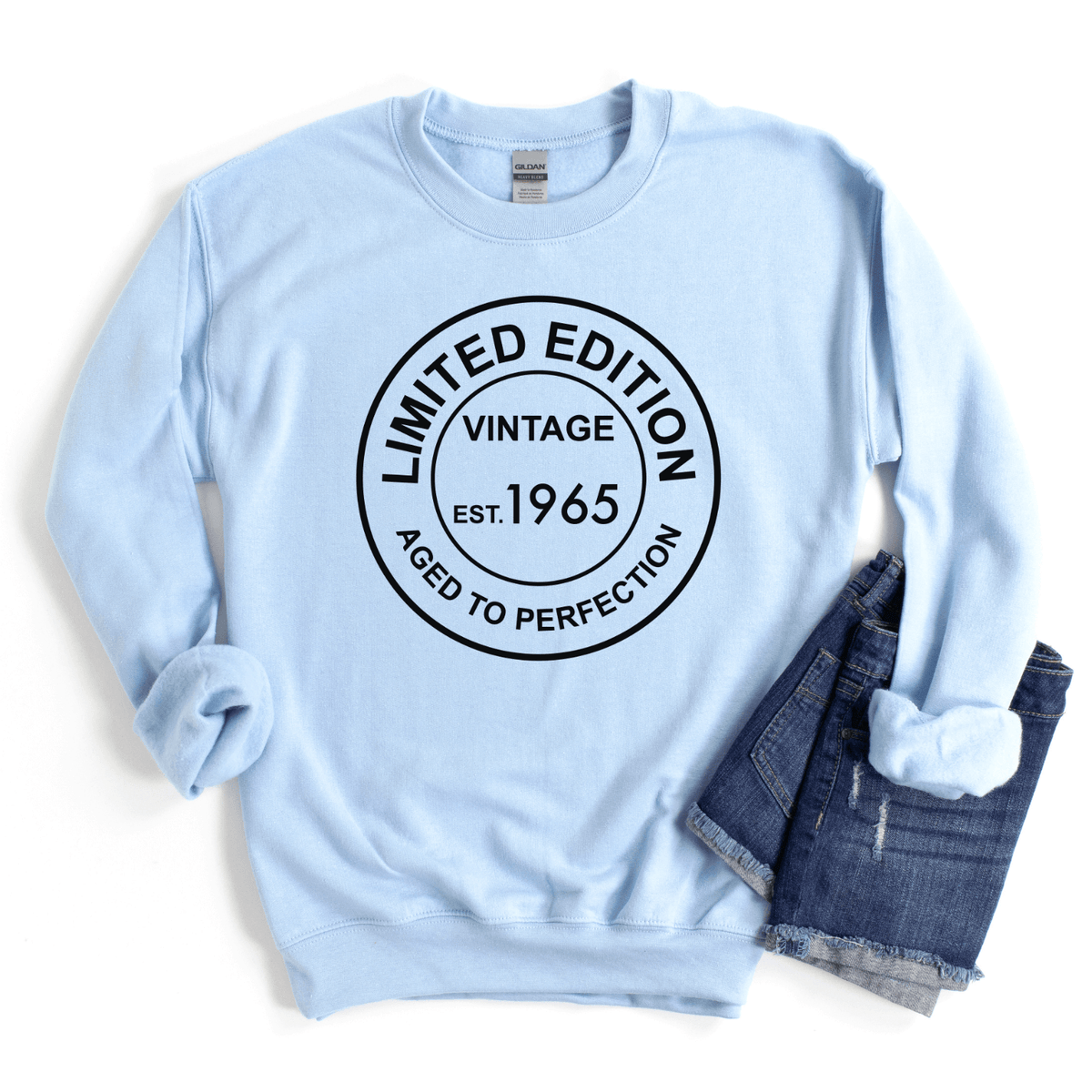 Sweatshirts-Limited Edition Custom Birthday Sweatshirt (Customize Your Year)-S-Light Blue-Jack N Roy