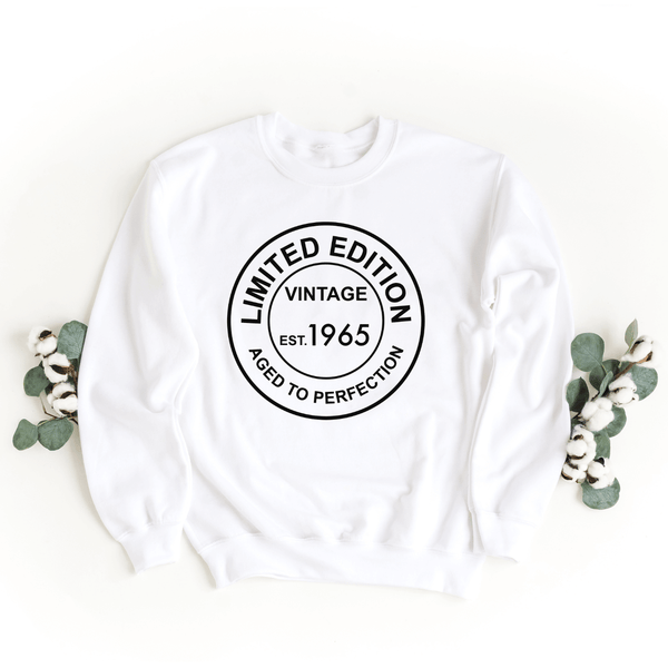 Sweatshirts-Limited Edition Custom Birthday Sweatshirt (Customize Your Year)-S-White-Jack N Roy