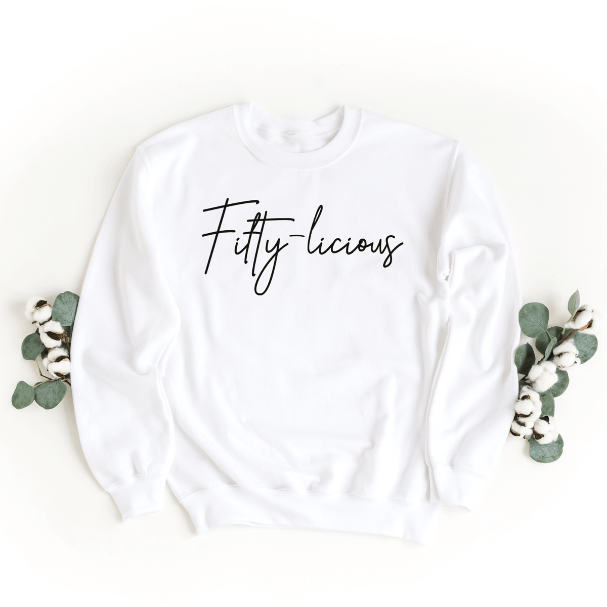 Sweatshirts-Fifty-licious Sweatshirt-S-White-Jack N Roy