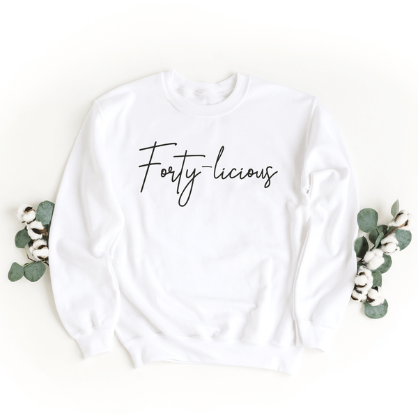 Sweatshirt-Forty-licious Sweatshirt-S-White-Jack N Roy