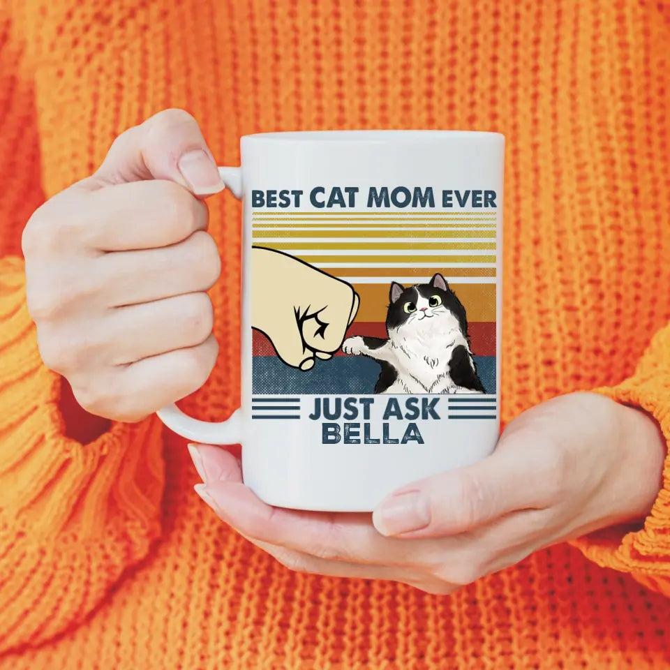 Mug-Best Cat Mom/Dad Ever - Personalized Mug (11oz/15oz)-White Mug-White-Jack N Roy