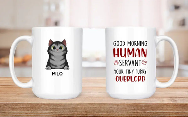 Mug-Good Morning Human Servant - Personalized Mug (11oz/15oz)-White Mug-White-Jack N Roy