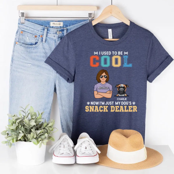 T-Shirt-Dog Snack Dealer - Personalized Unisex T-Shirt / Sweatshirt-Unisex T-Shirt-Heather Navy-Jack N Roy