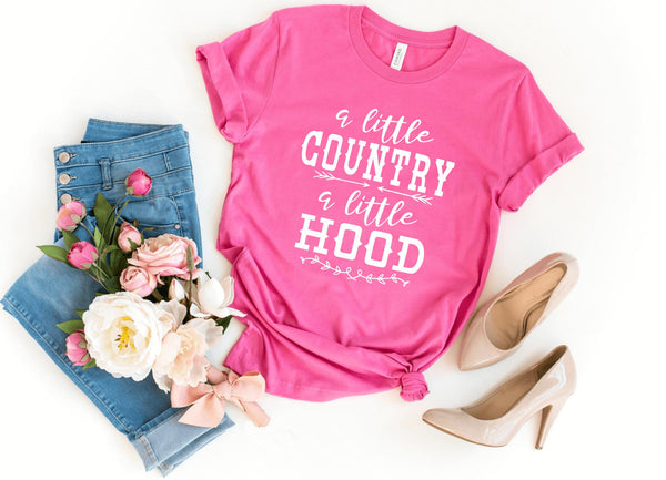 T-Shirt-A Little Country A Little Hood T-Shirt-S-Charity Pink-Jack N Roy