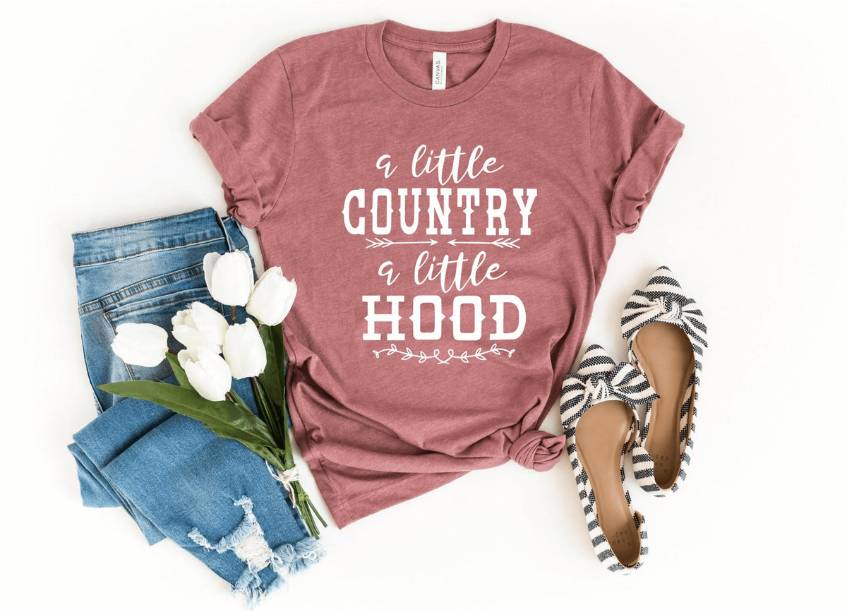 T-Shirt-A Little Country A Little Hood T-Shirt-S-Heather Mauve-Jack N Roy