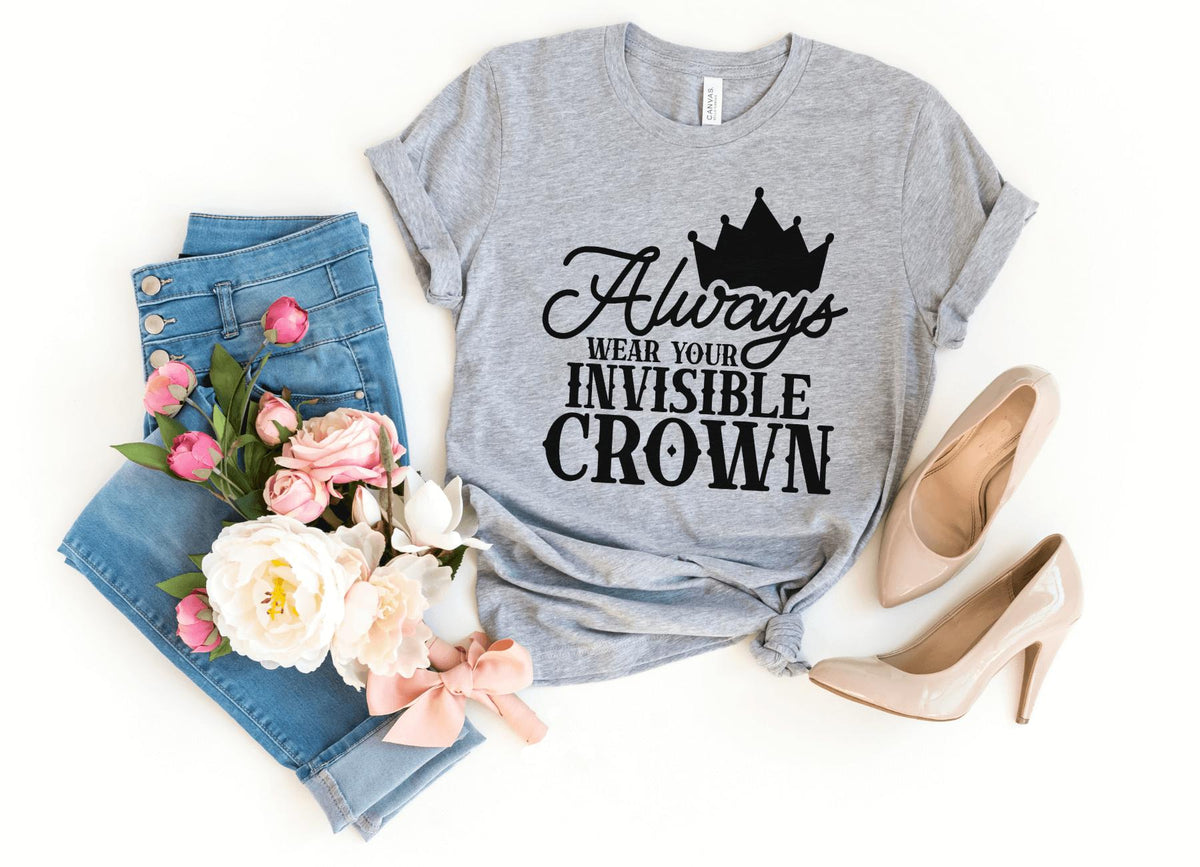 T-Shirt-Always Wear Your Crown T-Shirt-S-Athletic Heather-Jack N Roy