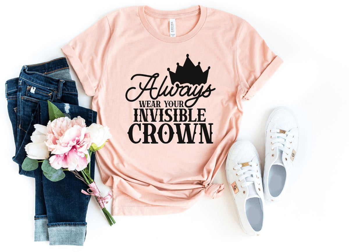 T-Shirt-Always Wear Your Crown T-Shirt-S-Heather Peach-Jack N Roy