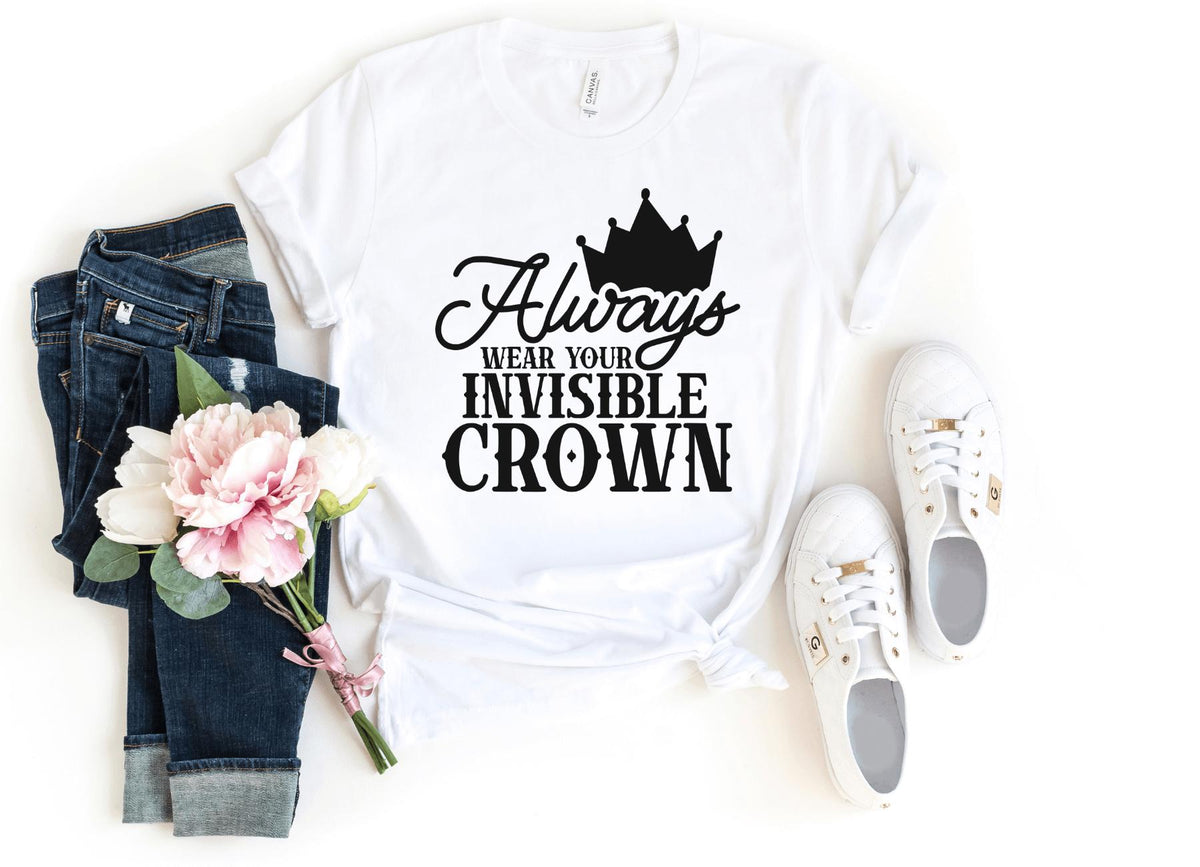 T-Shirt-Always Wear Your Crown T-Shirt-S-White-Jack N Roy