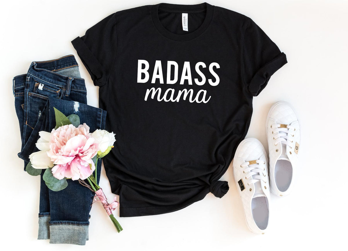 T-Shirt-BADASS MAMA T-Shirt-S-Black-Jack N Roy