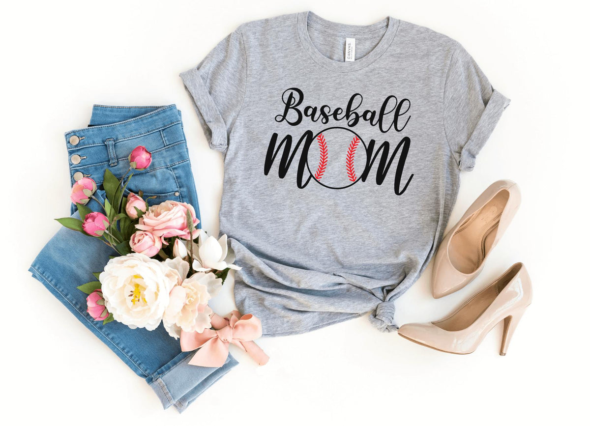 T-Shirt-Baseball Mom T-Shirt-S-Athletic Heather-Jack N Roy