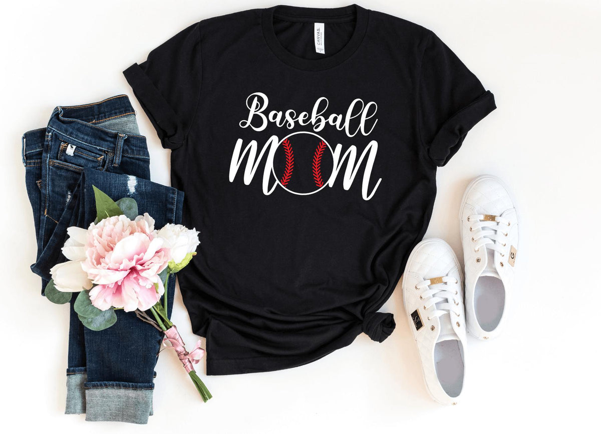 T-Shirt-Baseball Mom T-Shirt-S-Black-Jack N Roy