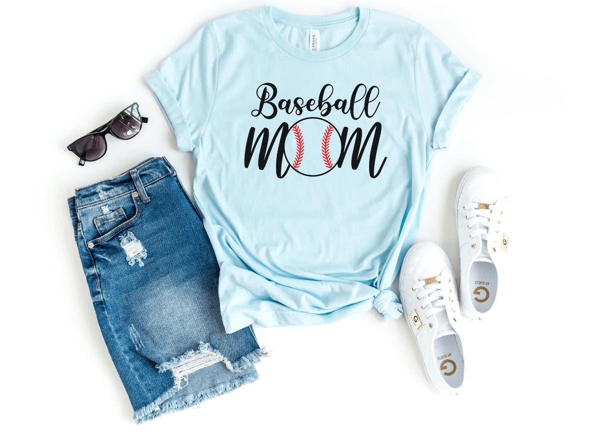 T-Shirt-Baseball Mom T-Shirt-S-Heather Ice Blue-Jack N Roy