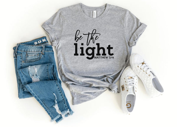 T-Shirt-Be The Light T-Shirt-S-Athletic Heather-Jack N Roy