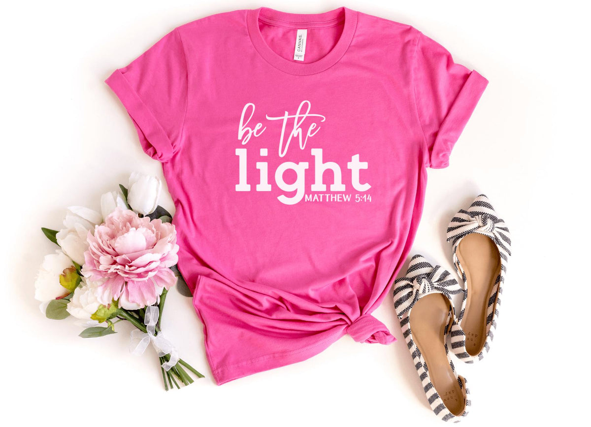 T-Shirt-Be The Light T-Shirt-S-Charity Pink-Jack N Roy