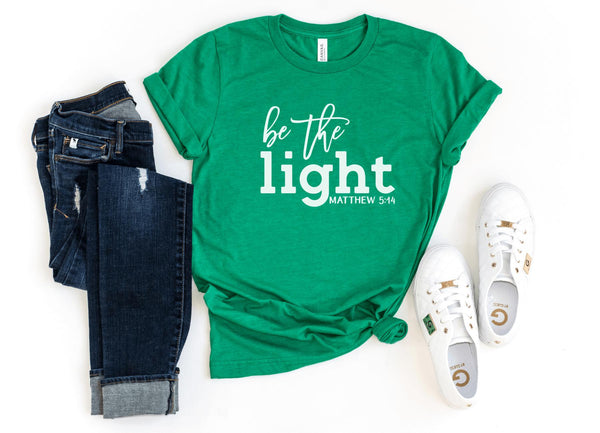 T-Shirt-Be The Light T-Shirt-S-Heather Kelly-Jack N Roy