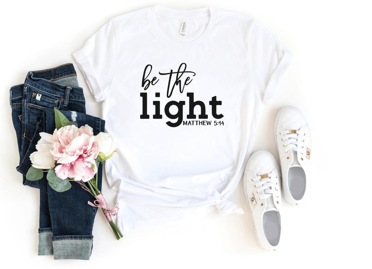 T-Shirt-Be The Light T-Shirt-S-White-Jack N Roy