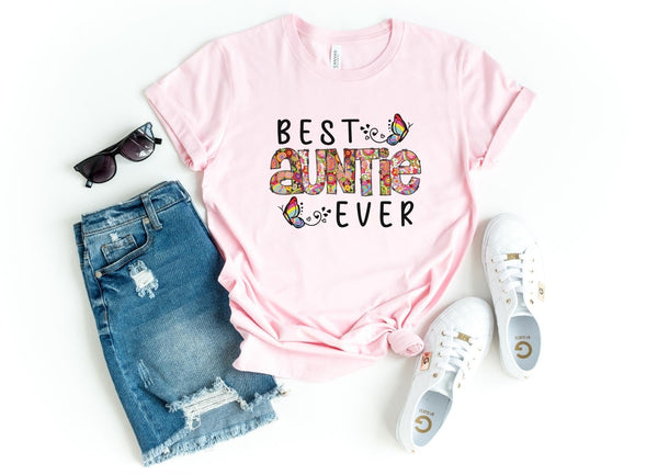 T-Shirt-Best Auntie Ever (Paisley Design) T-Shirt-S-Pink-Jack N Roy