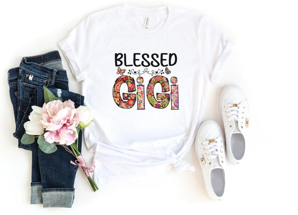 T-Shirt-Blessed Gigi (Paisley Design) T-Shirt-S-White-Jack N Roy