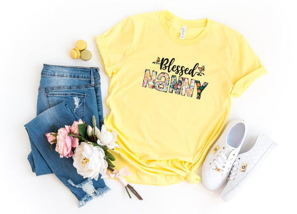 T-Shirt-Blessed Nanny (Paisley Design) T-Shirt-S-Yellow-Jack N Roy