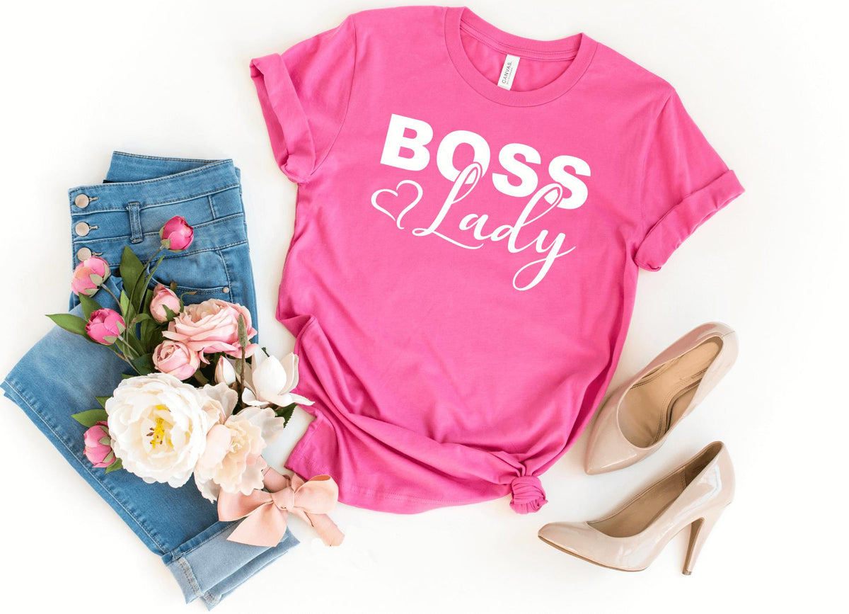 T-Shirt-Boss Lady T-Shirt-S-Charity Pink-Jack N Roy