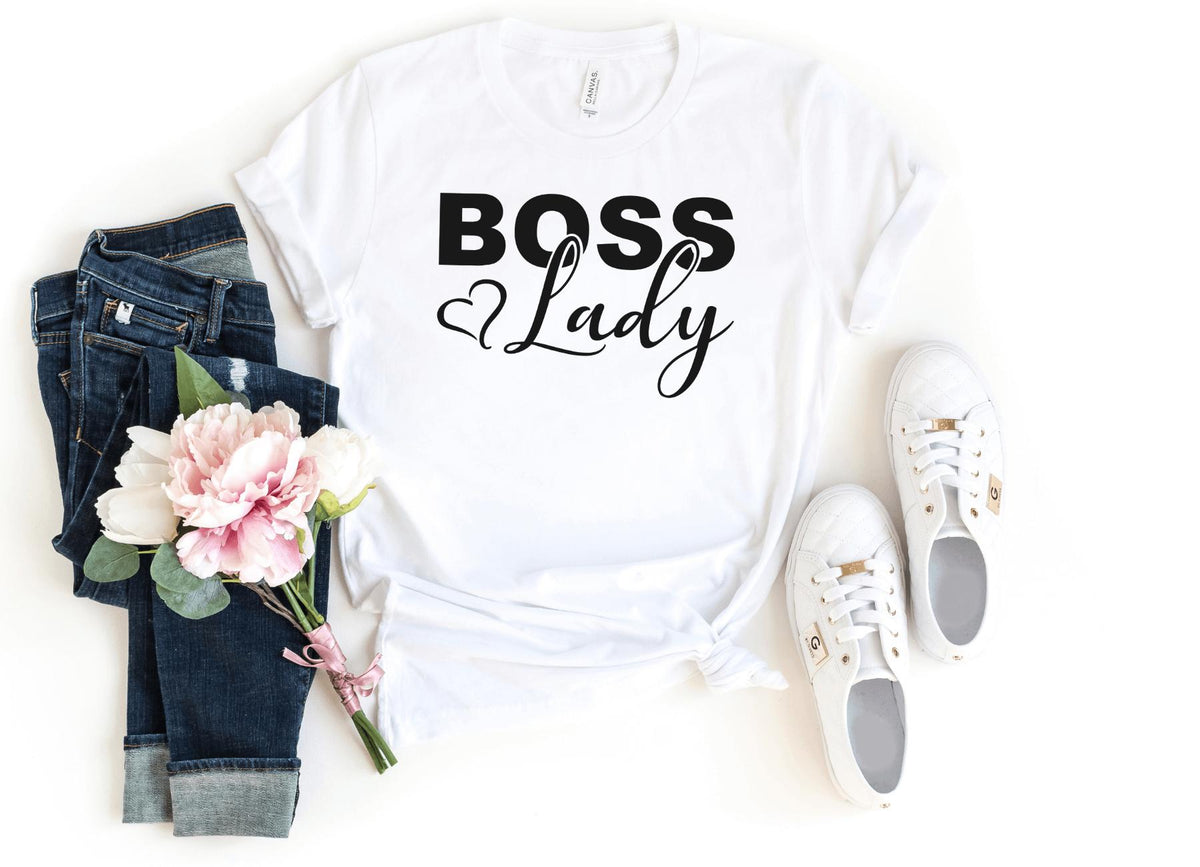 T-Shirt-Boss Lady T-Shirt-S-White-Jack N Roy