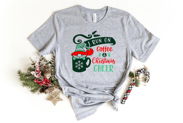 T-Shirt-Coffee & Christmas Cheer T-Shirt-S-Athletic Heather-Jack N Roy