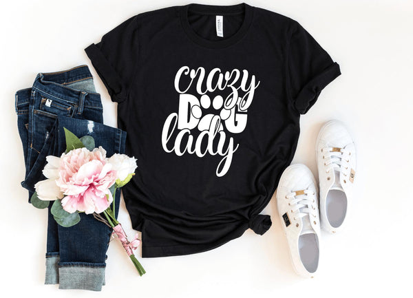 T-Shirt-Crazy Dog Lady T-Shirt-S-Black-Jack N Roy