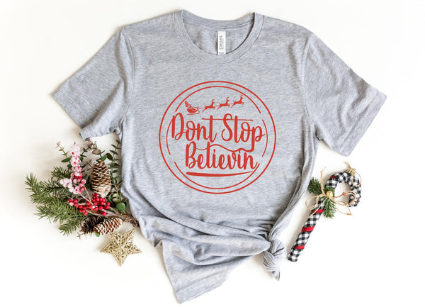 T-Shirt-Don't Stop Believin' T-Shirt-S-Athletic Heather-Jack N Roy