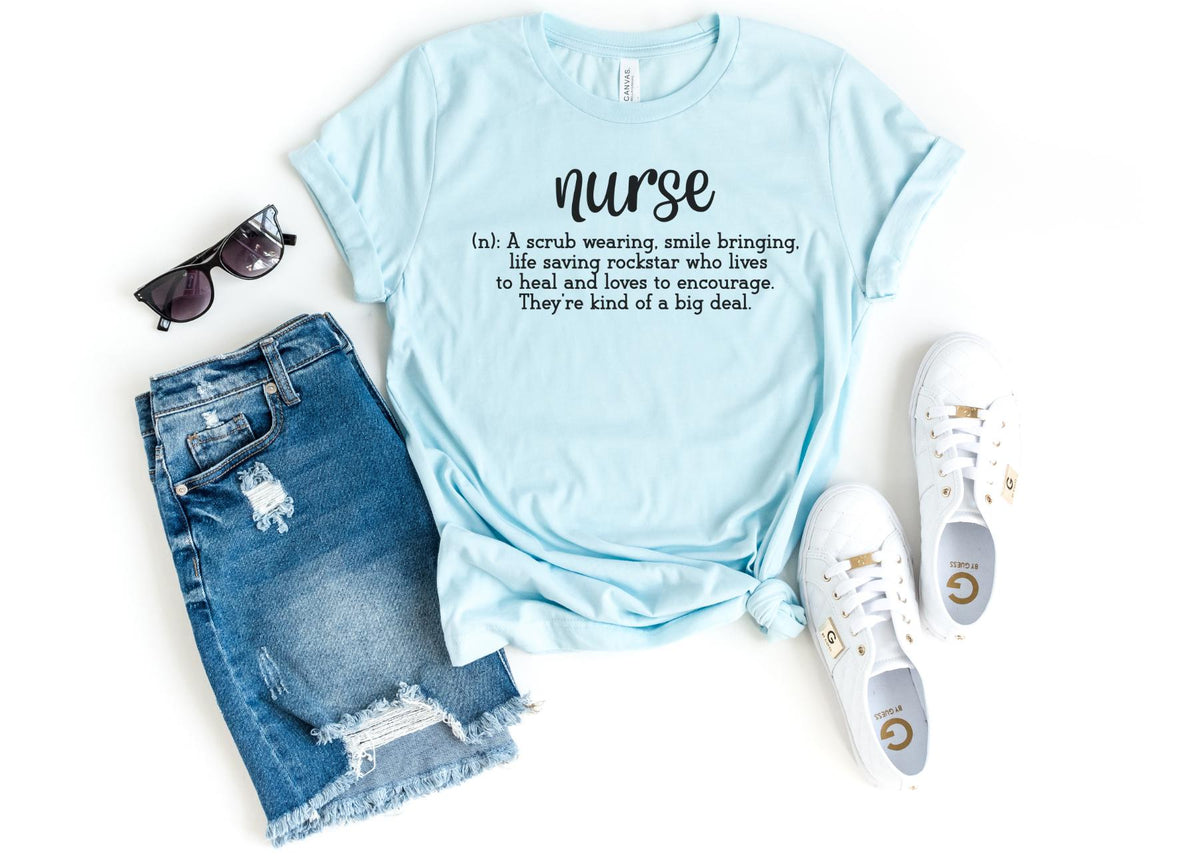 T-Shirt-Definition of Nurse T-Shirt-S-Heather Ice Blue-Jack N Roy