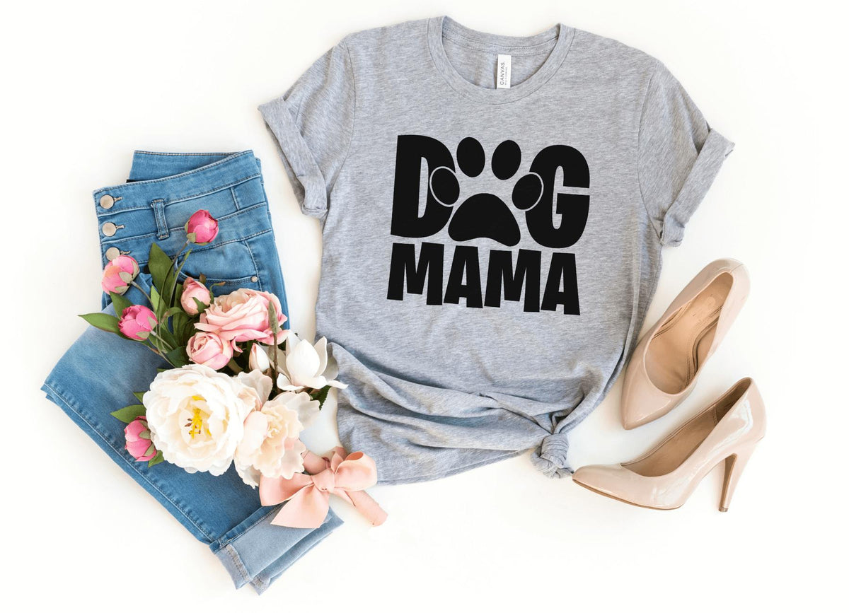 T-Shirt-Dog Mama T-Shirt-S-Athletic Heather-Jack N Roy