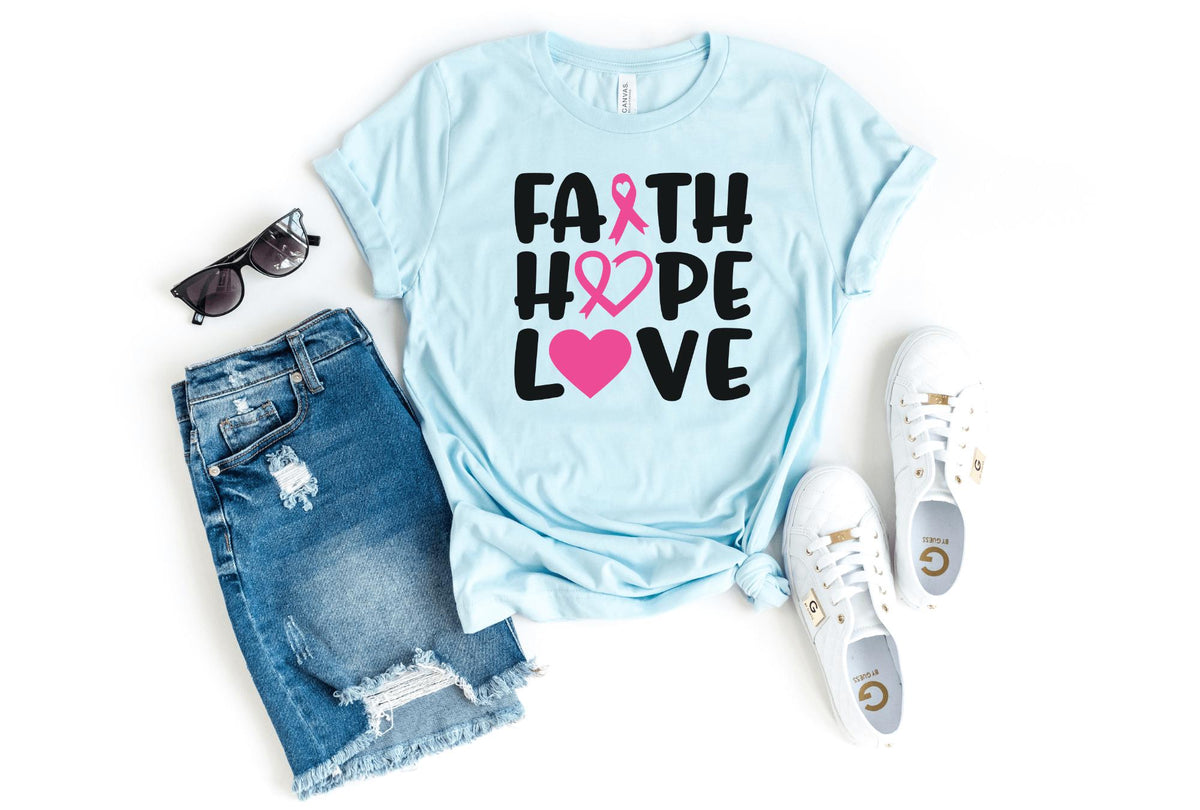 T-Shirt-Faith, Hope, Love T-Shirt 🎗️-S-Heather Ice Blue-Jack N Roy