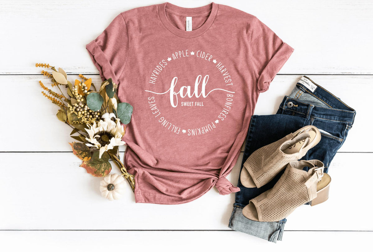 T-Shirt-Fall Sweet Fall T-Shirt-S-Heather Mauve-Jack N Roy