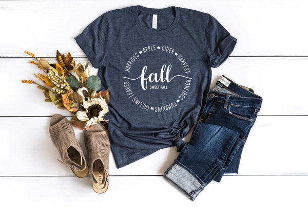 T-Shirt-Fall Sweet Fall T-Shirt-S-Heather Navy-Jack N Roy