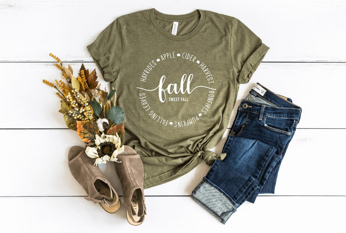 T-Shirt-Fall Sweet Fall T-Shirt-S-Heather Olive-Jack N Roy