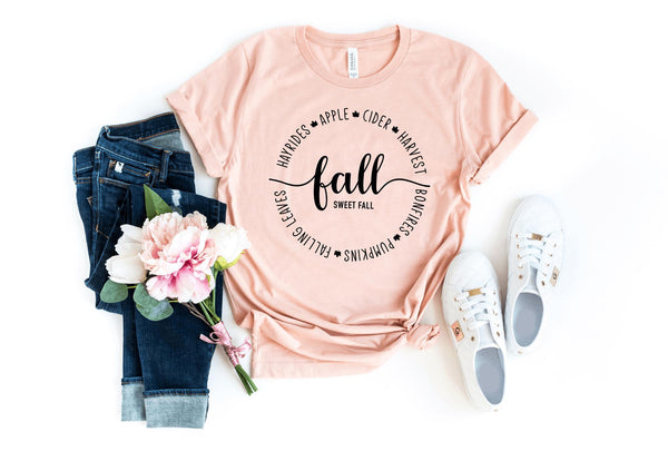 T-Shirt-Fall Sweet Fall T-Shirt-S-Heather Peach-Jack N Roy