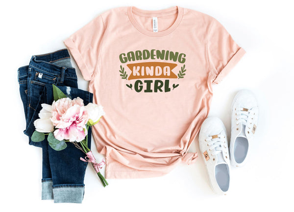 T-Shirt-Gardening Kinda Girl T-Shirt-S-Heather Peach-Jack N Roy