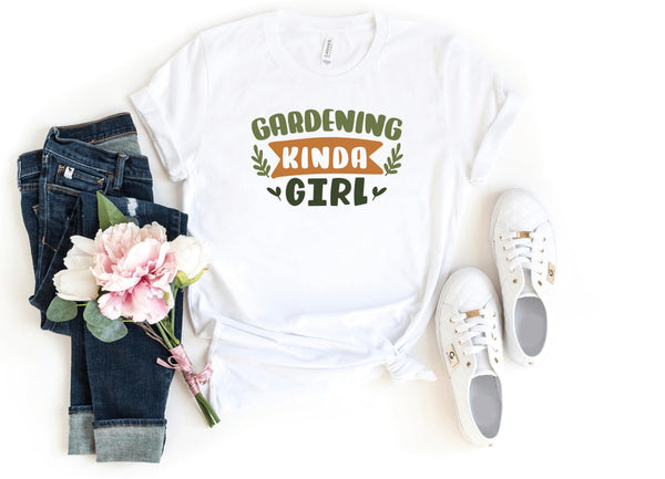 T-Shirt-Gardening Kinda Girl T-Shirt-S-White-Jack N Roy