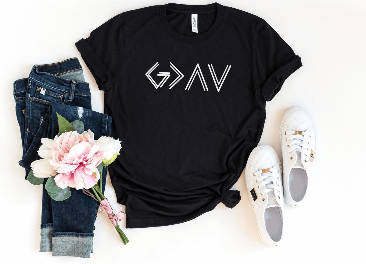 T-Shirt-God Is Greater Than Ups & Downs T-Shirt-S-Black-Jack N Roy