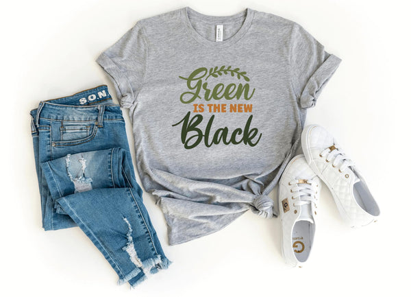 T-Shirt-Green Is The New Black T-Shirt-S-Athletic Heather-Jack N Roy