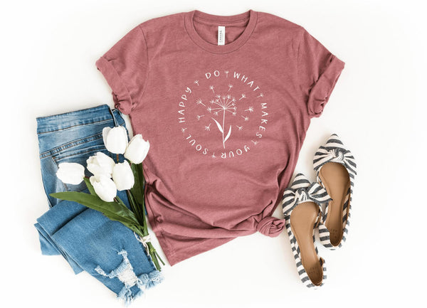 T-Shirt-Happy Soul T-Shirt-S-Heather Mauve-Jack N Roy