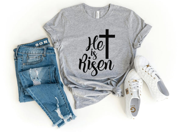 T-Shirt-He Is Risen T-Shirt-S-Athletic Heather-Jack N Roy