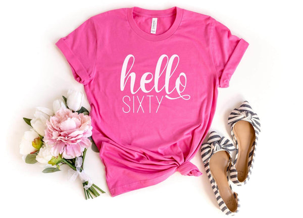 T-Shirt-Hello Sixty T-Shirt-S-Charity Pink-Jack N Roy