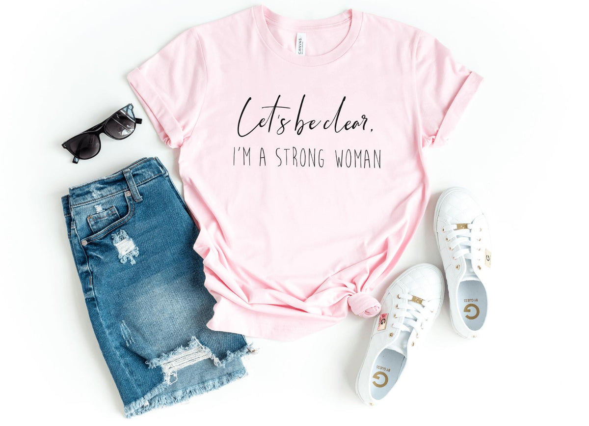 T-Shirt-I Am a Strong Woman T-Shirt-S-Pink-Jack N Roy