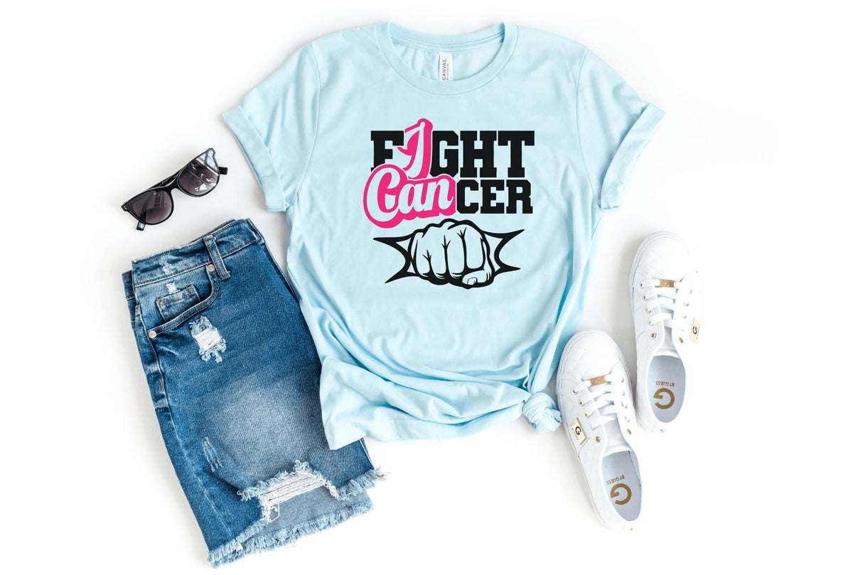 T-Shirt-I CAN T-Shirt 🎗️-S-Heather Ice Blue-Jack N Roy