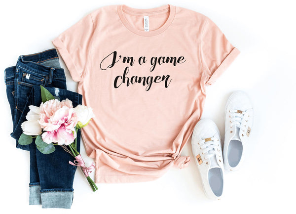 T-Shirt-I'm a Game Changer T-Shirt-S-Heather Peach-Jack N Roy