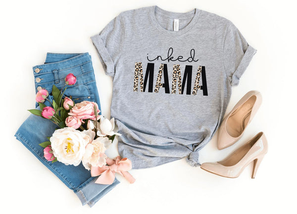 T-Shirt-Inked Mama T-Shirt-S-Athletic Heather-Jack N Roy