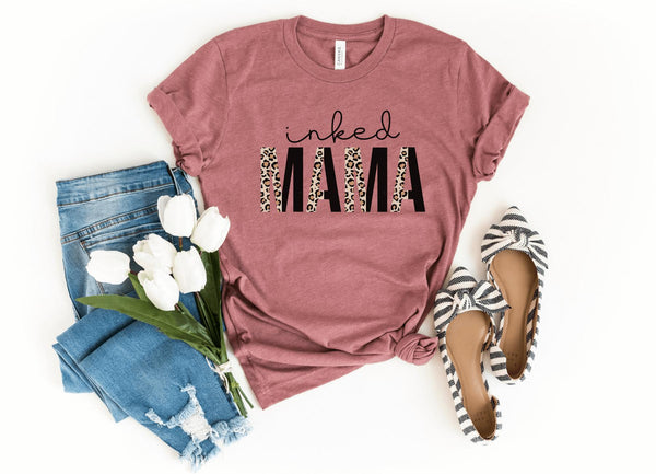 T-Shirt-Inked Mama T-Shirt-S-Heather Mauve-Jack N Roy