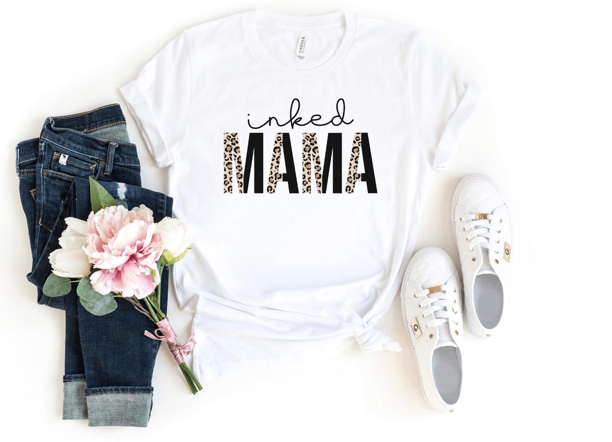 T-Shirt-Inked Mama T-Shirt-S-White-Jack N Roy