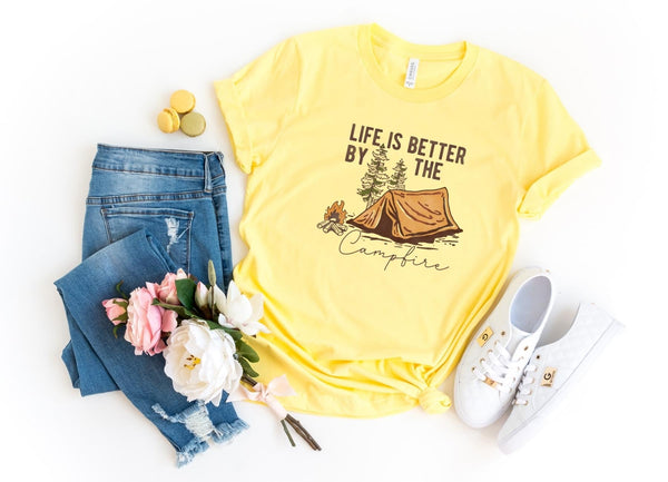 T-Shirt-Life Is Better By The Campfire T-Shirt-S-Yellow-Jack N Roy