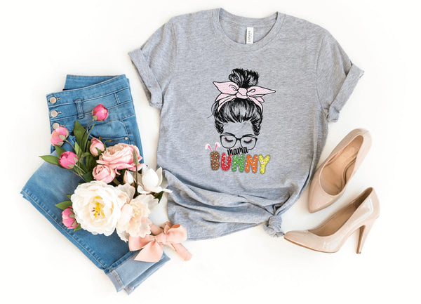 T-Shirt-Mama Bunny T-Shirt-S-Athletic Heather-Jack N Roy